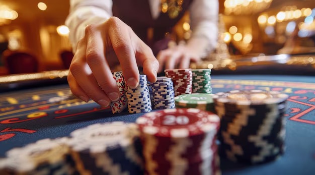 kopi live-dealer studio with multi-camera setup and croupier
